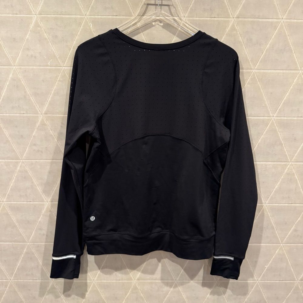 Lululemon Women’s Run Long Sleeve 'Mind Over Miles' Shirt - Black - Size M - Picture 7 of 10